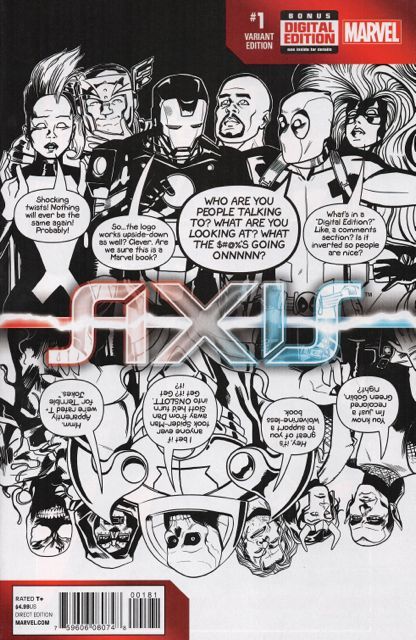 Avengers & X-Men: Axis #1H Deadpool Party Sketch Variant Cover