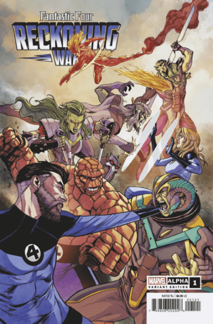 Fantastic Four: Reckoning War - Alpha #1B Variant Stefano Caselli Cover