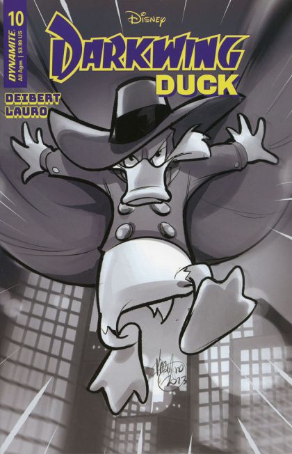 Darkwing Duck (Dynamite Entertainment), Vol. 1 #10S Mirka Andolfo Incentive B&W Variant (1:15)