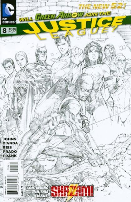 Justice League, Vol. 1 #8C Jim Lee Pencil Cover