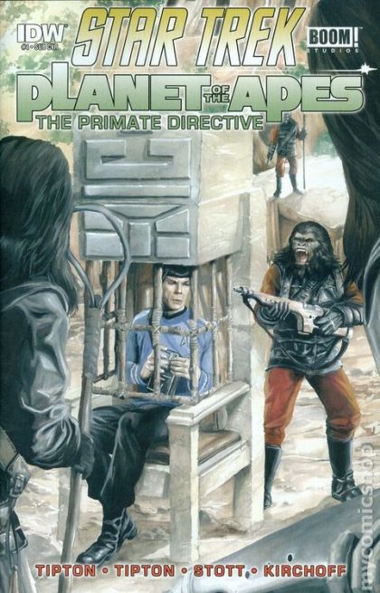 Star Trek / Planet of the Apes #4B J. K. Woodward Subscription Cover