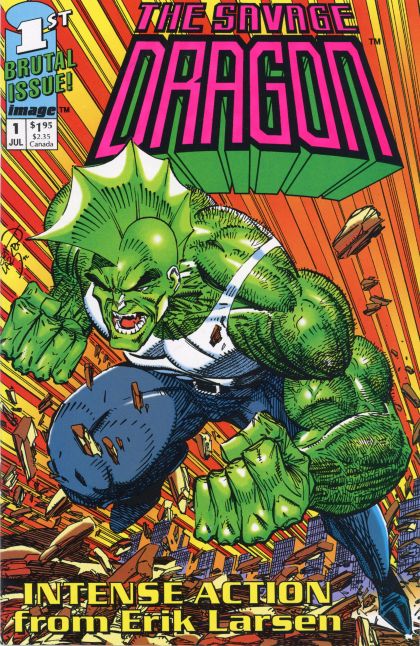 Savage Dragon, Vol. 1 #1E Green Logo Edition