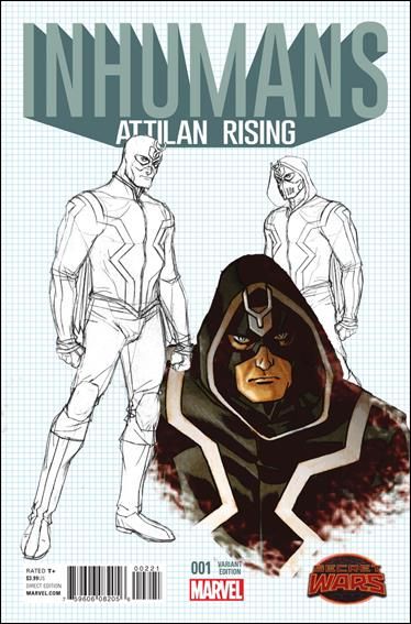 Inhumans: Attilan Rising #2B Dave Johnson 1:25 Design Cover