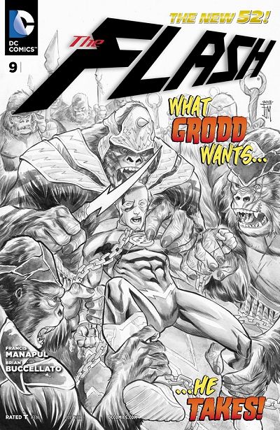 Flash, Vol. 4 #9D Francis Manapul Sketch Variant Cover