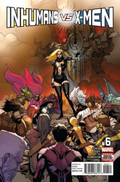 Inhumans vs. X-Men #6A Regular Leinil Francis Yu Cover