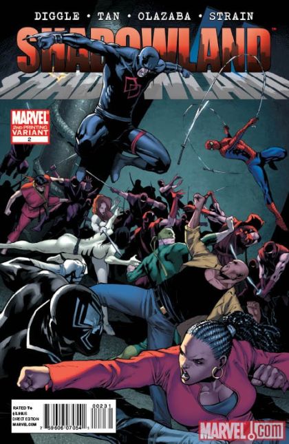 Shadowland #2C Billy Tan 2nd Printing Variant Cover