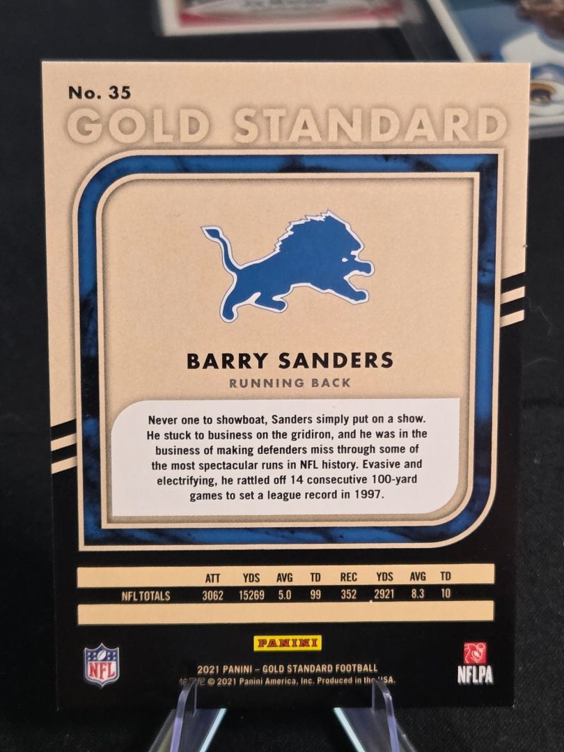 2021 Gold Standard Barry Sanders #35 /99