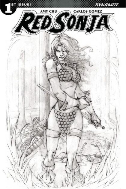 Red Sonja, Vol. 4 (Dynamite Entertainment) #1H Incentive Giuseppe Camuncoli Black & White Cover