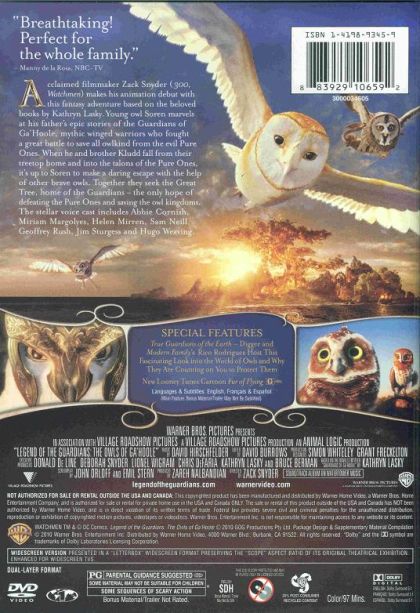 Legend of the Guardians: The Owls of Ga'Hoole (2010) - DVD