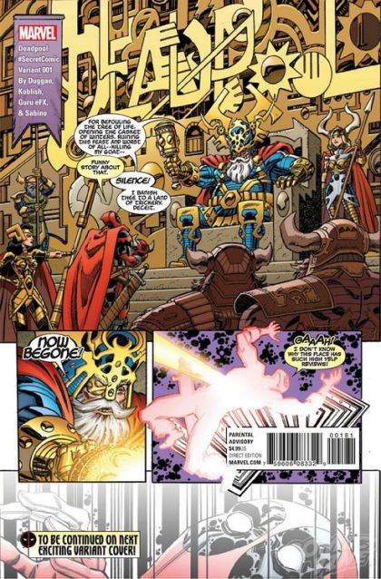 Deadpool, Vol. 5 #1G Scott Koblish Secret Comic Variant Cover