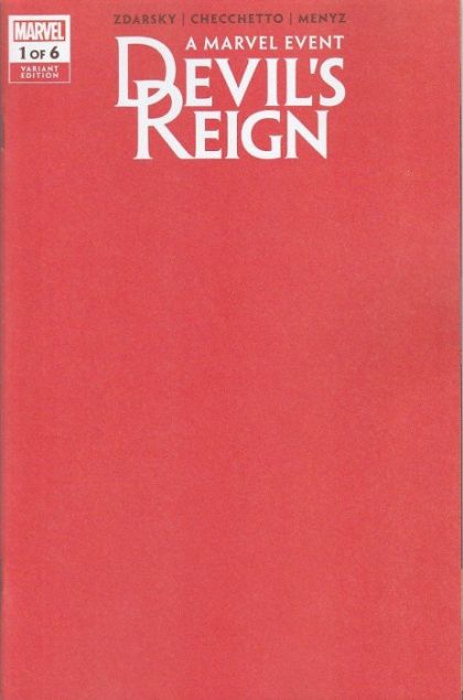 Devil's Reign, Vol. 1 #1D Red Blank Variant