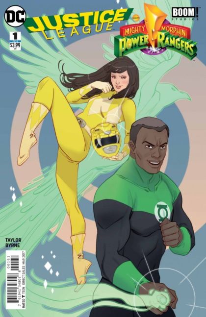 Justice League / Mighty Morphin Power Rangers #1F Marguerite Sauvage Green Lantern Variant