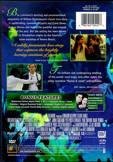 Romeo + Juliet (1996) - DVD