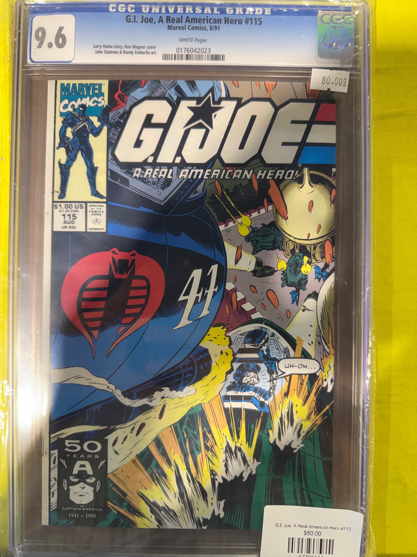 G.I. Joe, A Real American Hero #115 CGC 9.6