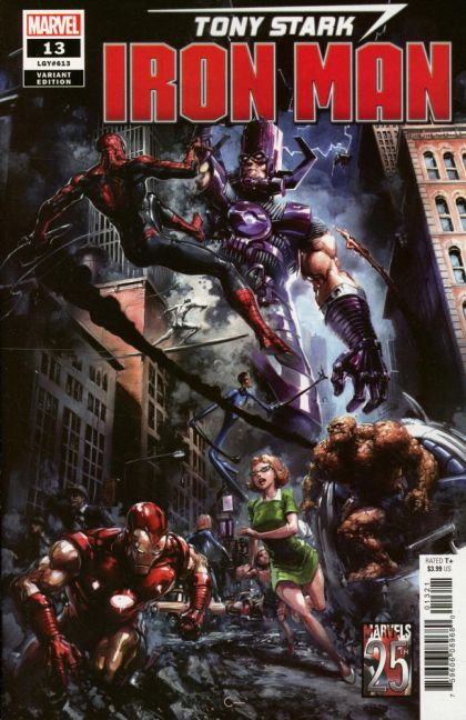 Tony Stark: Iron Man #13B Variant Clayton Crain Marvels 25th Tribute Cover