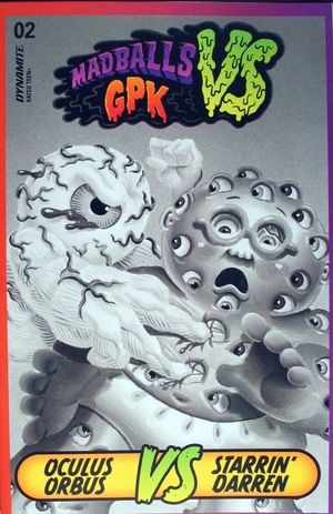 Madballs vs. Garbage Pail Kids #2I Joe Simko B&W Trading Card Variant