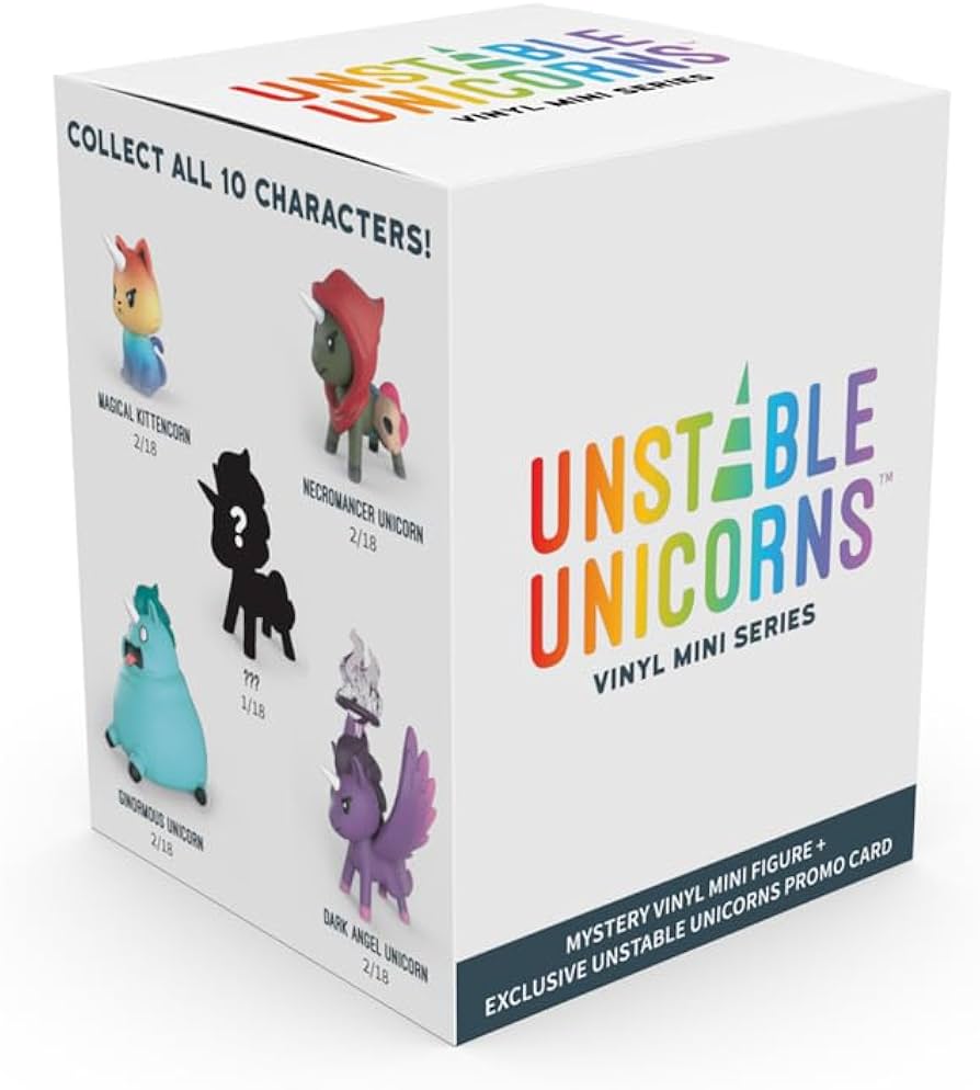 Unstable Unicorns Blind Box Vinyl Mini Figures w/ Promo Cards