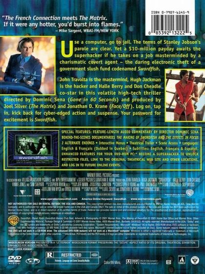 Swordfish (2001) Special Edition - DVD