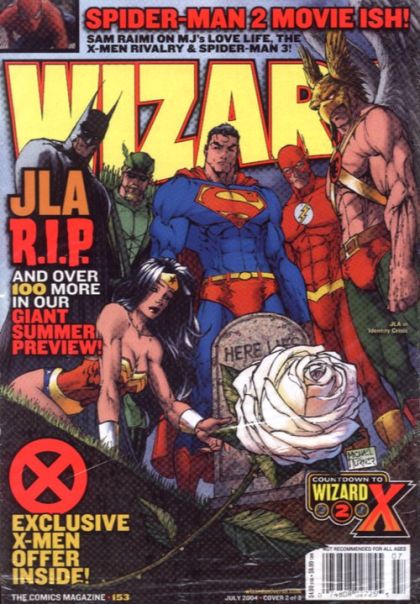 Wizard: The Magazine of Comics, Entertainment and Pop Culture #153/2 Justice League/Identity Crisis Cover