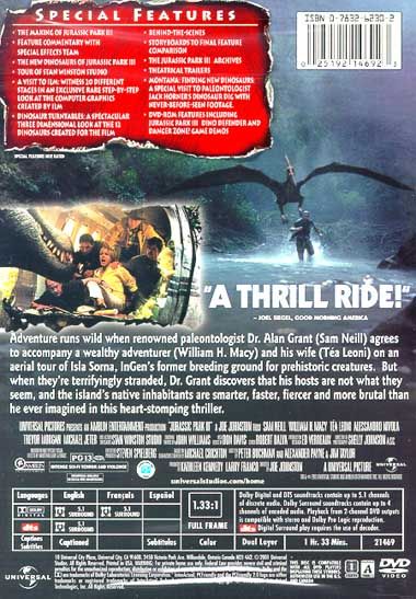 Jurassic Park III (2001) Special Edition - DVD