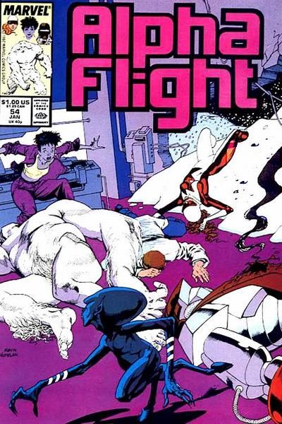 Alpha Flight, Vol. 1 #54 Kevin Nowlan Regular Cover