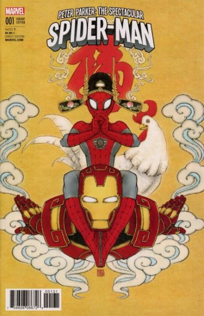 Peter Parker: The Spectacular Spider-Man #1C Incentive Zhang Wang Year Of The Rooster Variant Cover