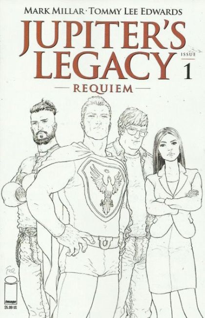 Jupiter's Legacy: Requiem #1C Variant Frank Quitely Black & White Cover