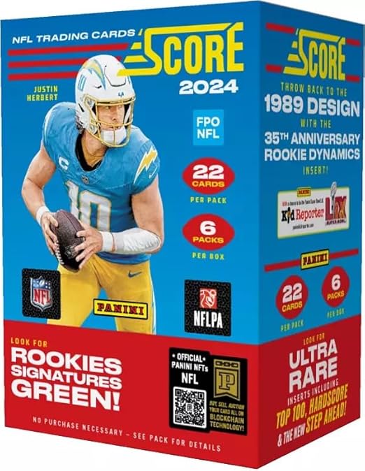 2024 Panini Score Football Trading Cards NFL Blaster Box