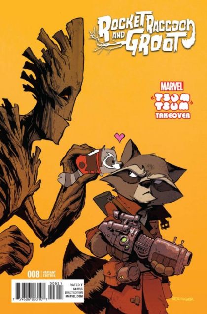 Rocket Raccoon and Groot, Vol. 1 #8B Variant Brian Kesinger Marvel Tsum Tsum Takeover Cover