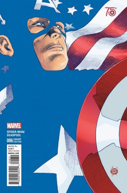 Spider-Man / Deadpool, Vol. 1 #6C Adam Kubert Incentive Captain America 75th Anniversary Variant (1:50)