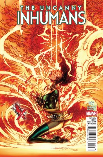 The Uncanny Inhumans #12C Death of X Variant Cover