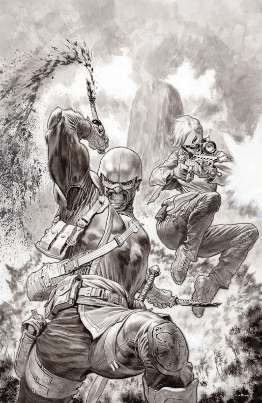 Fort Psycho #1 Cover I 1 in 50 Lewis Larosa Black & White Variant