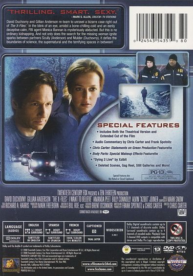 The X Files: I Want to Believe (2008) - DVD