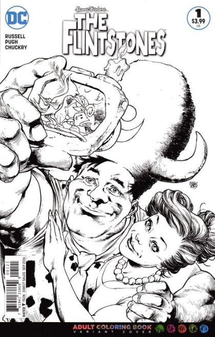 The Flintstones #1B Adult Coloring Book Cover