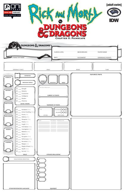 Rick and Morty vs. Dungeons & Dragons - Chapter II #1E Troy Look Incentive Variant (1:15)