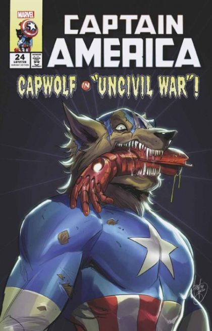Captain America, Vol. 9 #24C Variant Mirka Andolfo Cap Wolf Horror Cover