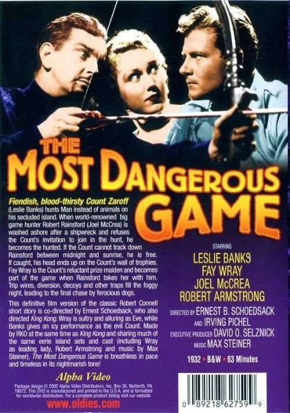 The Most Dangerous Game (1932) - DVD