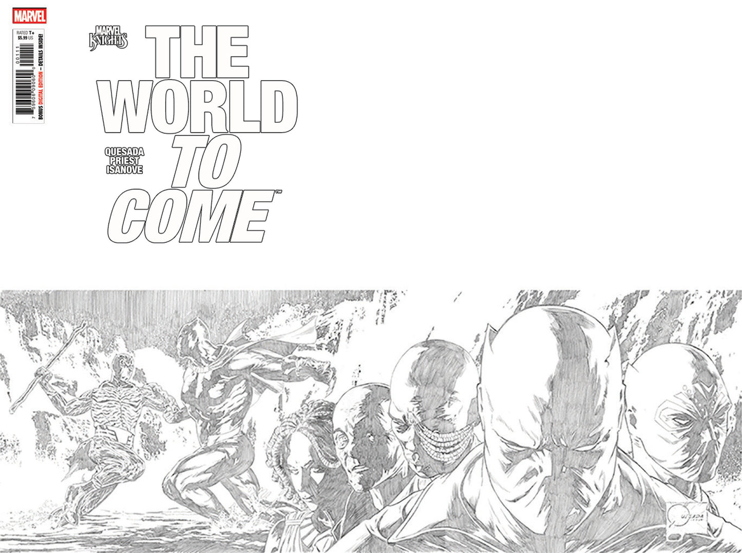 Marvel Knights: The World To Come #1 Joe Quesada Ratio Virgin 2nd Printing Variant