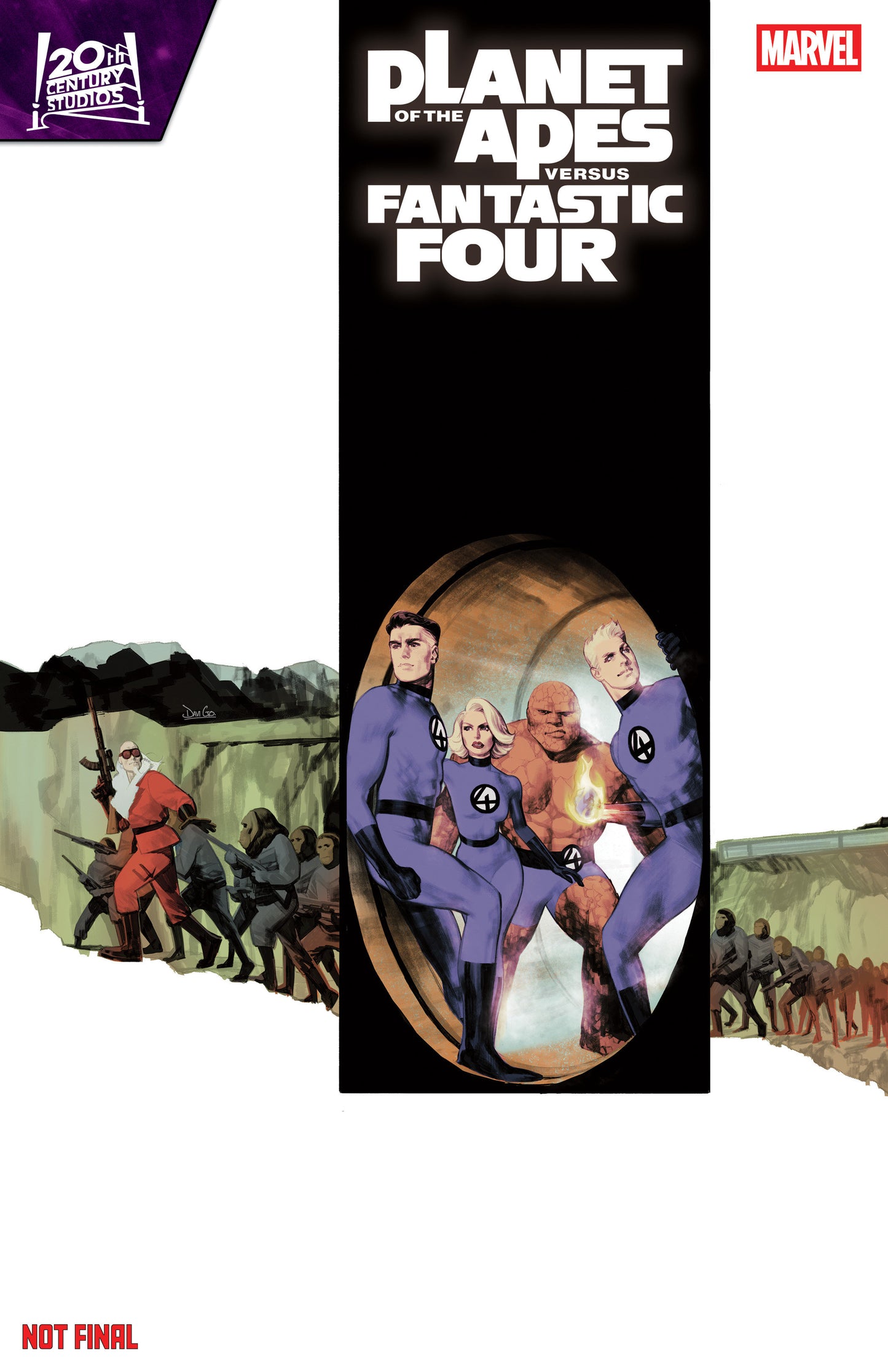 Planet Of The Apes vs. Fantastic Four #2 Davi Go Movie Homage Variant