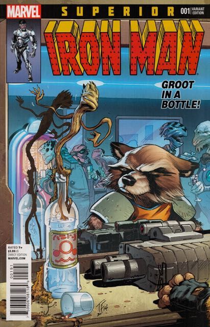 Superior Iron Man #1I Rocket and Groot Variant