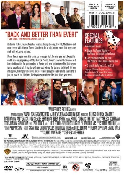Ocean's Thirteen (2007) - DVD