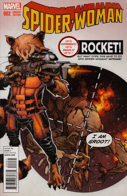 Spider-Woman, Vol. 5 #2C Rocket & Groot Variant