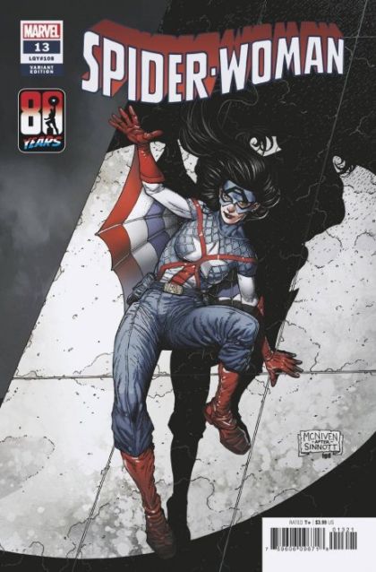 Spider-Woman, Vol. 7 #13B Variant Steve McNiven Captain America 80th Anniversary Cover