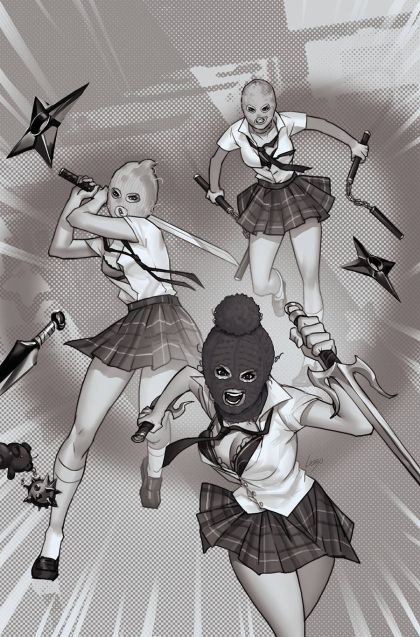 The Ninjettes, Vol. 2 #1U Leirix Li B&W Virgin Variant