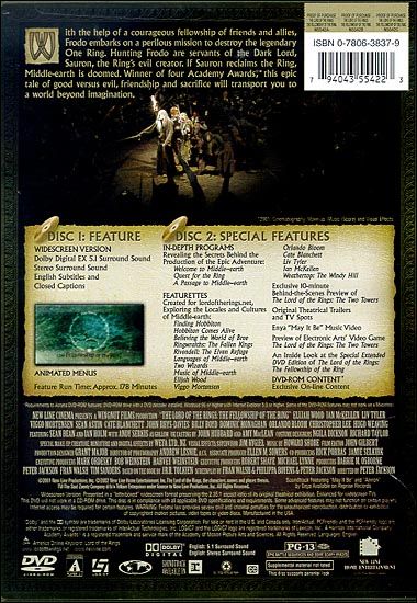 The Lord of the Rings: The Fellowship of the Ring (2001) - DVD