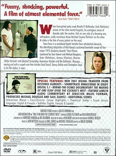 One Flew Over the Cuckoo's Nest (1975) Special Edition - DVD