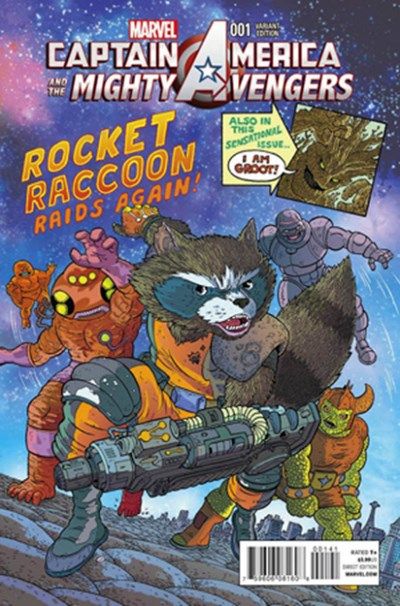Captain America & The Mighty Avengers #1D Rocket Raccoon and Groot Variant