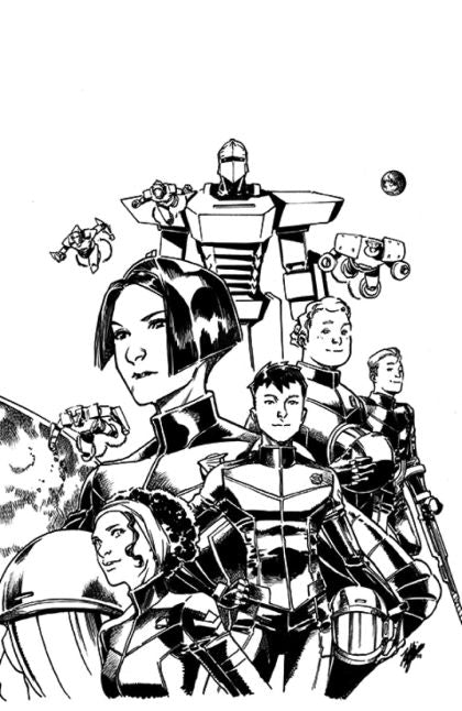 Mech Cadets #1G Takeshi Miyazawa Unlockable B&W Variant