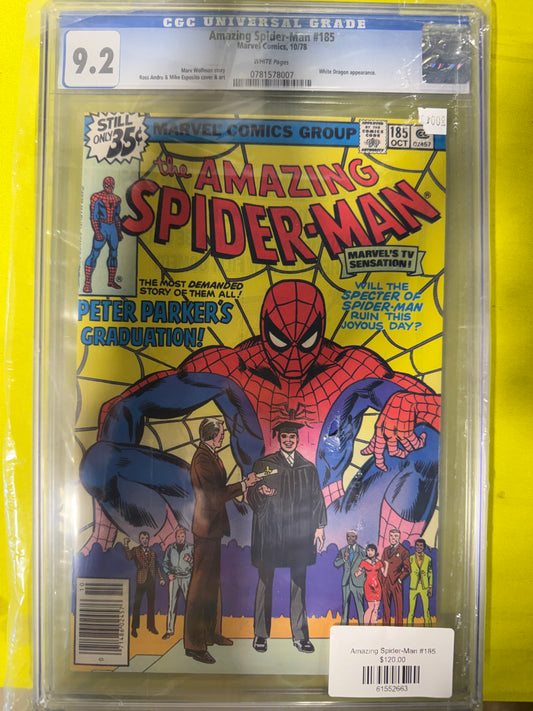 Amazing Spider-man #185 CGC 9.2