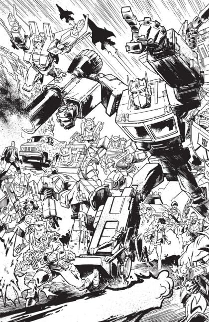 Transformers (Image) #9G Jason Howard Anniversary Connecting B&W Variant